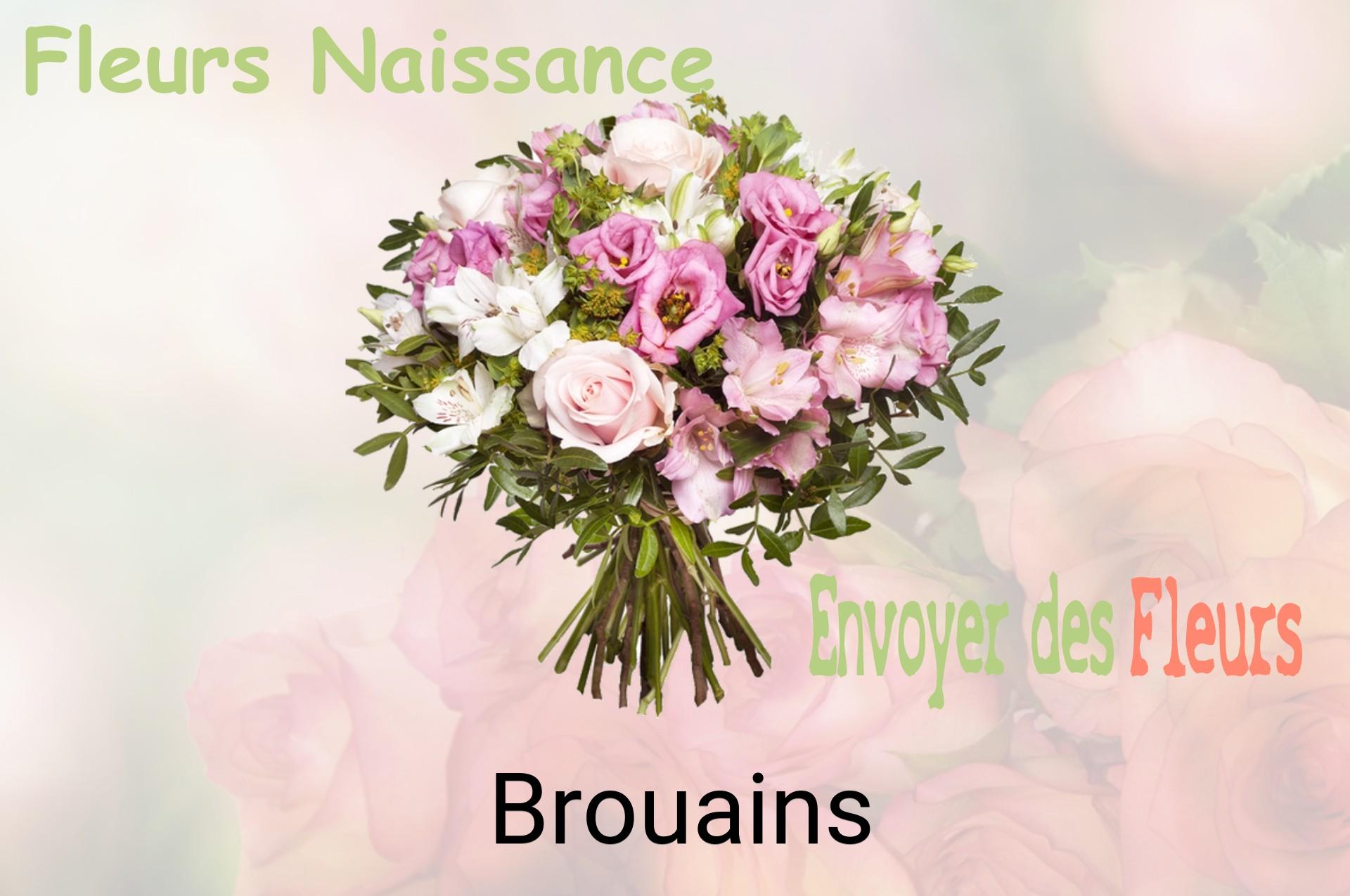 Bouquet de fleurs de naissance livré à Brouains